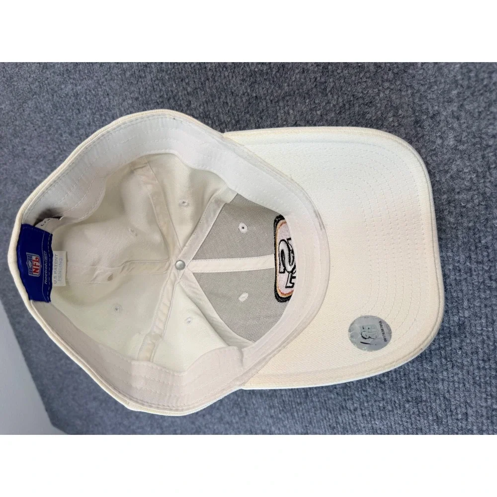 Reebok San Francisco 49ers Hat Mens L/XL Cream‎ Fitted NFL Football Cap 49ers SF